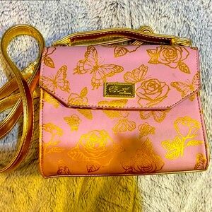 Betsy Johnson Mauve Pink and Gold Purse (ONLY USED ONCE)